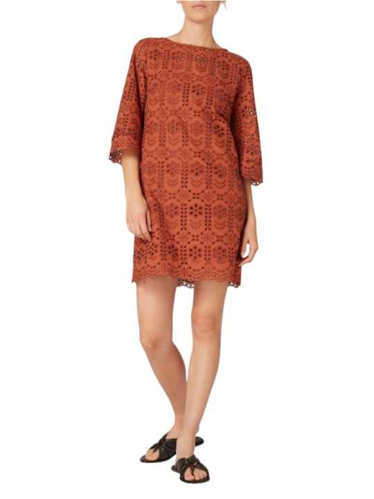 ROBE COURTE CROCHET OCRE W2R 718D V31442 65 PAUL SMITH FEMME boutique Strasbourg vue
