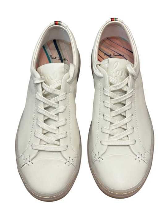 SNEAKERS CUIR CREME BANDE BAYADERE ARR W1S LNE08 ULEA 02 PAUL SMITH FEMME dessus