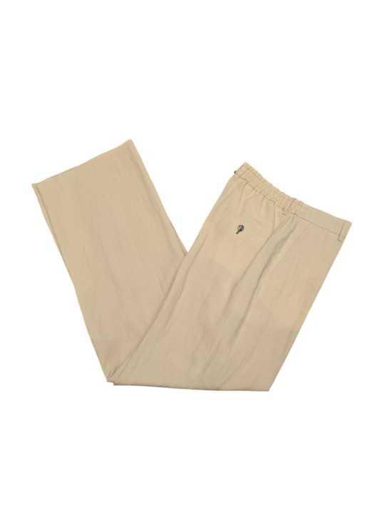 PANTALON LIN BEIGE LARGE W1R 395T V01427 07 PAUL SMITH FEMME Strasbourg boutique détail