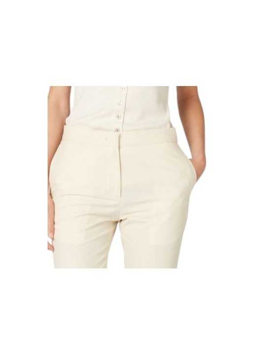 PANTALON DROIT VANILLE COTON LYOCEL W1R 387T V02994 02 PAUL SMITH FEMME détail