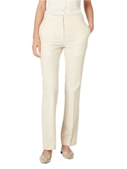 PANTALON DROIT VANILLE COTON LYOCEL W1R 387T V02994 02 PAUL SMITH FEMME face