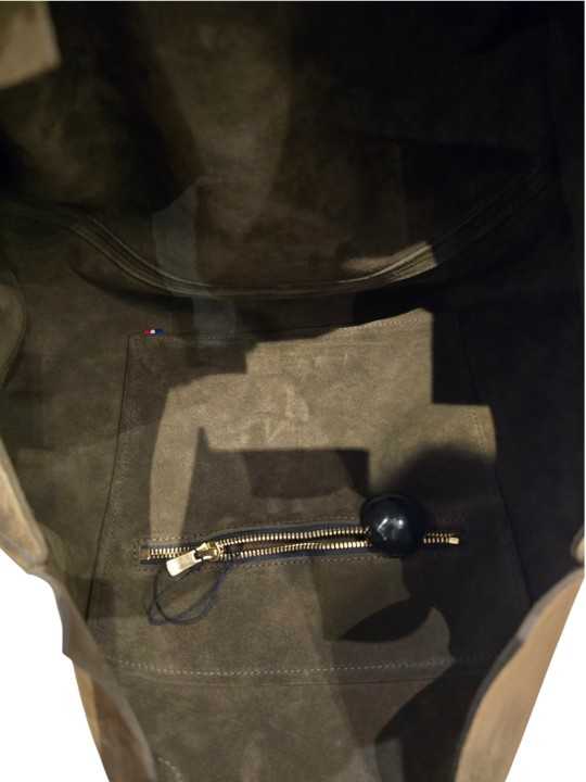 SAC SHOPPER SUEDE KAKI IOOS boutique Store shop Strasbourg France bag int