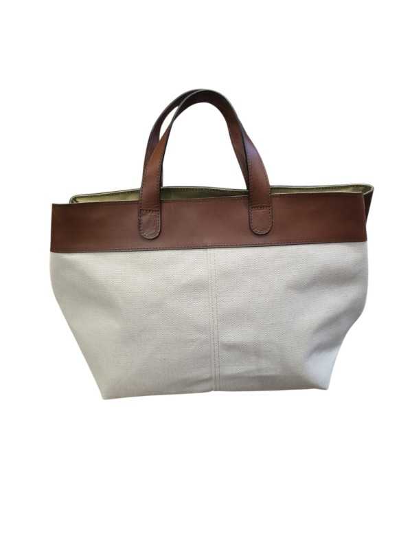 SAC S26 METIS TOILE ECRUE BANDE SANGLES TERRA COTTA IOOS boutique Store shop Strasbourg France