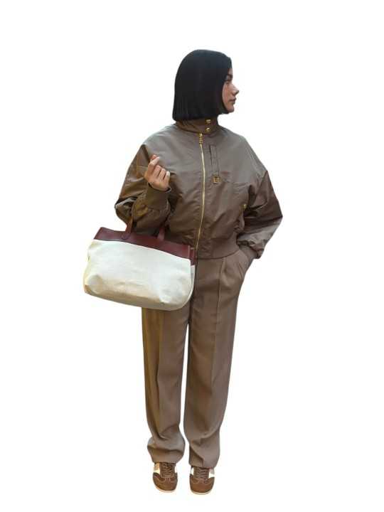 SAC S26 METIS TOILE ECRUE BANDE SANGLES TERRA COTTA IOOS boutique Store shop Strasbourg France