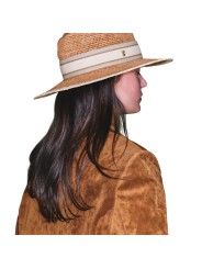 CHAPEAU RAPHIA FEDORA OFF WHITE NATUREL AJUSTABLE 4454 CLARIS VIROT hat look