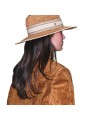 CHAPEAU RAPHIA FEDORA OFF WHITE NATUREL AJUSTABLE 4454 CLARIS VIROT hat look