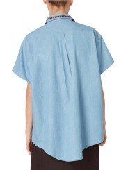 Chemisette jeans broderies géo poisson fleur Paul Smith Femme W1R 398B V03038 LT dos
