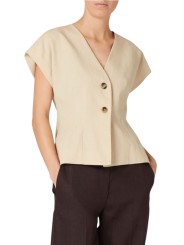 GILET TAILLEUR CEINTURE LIN BEIGE W1R 387M V01427 07 PAUL SMITH FEMME face