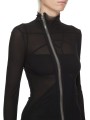 BLOUSON RESILLE NOIR GARY JKT RICK OWENS FEMME RO01F 6701 TUS 09 RICK OWENS TEMPLE FASHION DESIGNER CREATEUR STRASBOURG détail