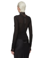 BLOUSON RESILLE NOIR GARY JKT RICK OWENS FEMME RO01F 6701 TUS 09 RICK OWENS TEMPLE FASHION DESIGNER CREATEUR STRASBOURG dos