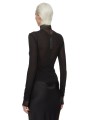BLOUSON RESILLE NOIR GARY JKT RICK OWENS FEMME RO01F 6701 TUS 09 RICK OWENS TEMPLE FASHION DESIGNER CREATEUR STRASBOURG dos