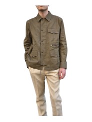 VESTE SAHARIENNE LIN TECH MULTIPOCHES KAKI M1R 912Z V03000 35 PAUL SMITH homme Strasbourg face