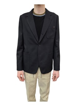 VESTE NOIR MULTIPOCHES TAILLE AJUSTEE M1R 2356 V01746 79 PAUL SMITH homme Strasbourg face