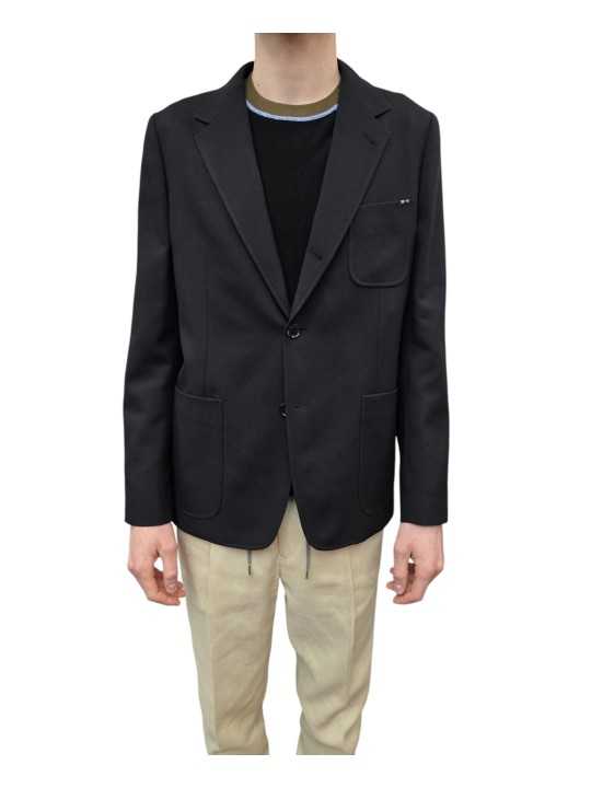 VESTE NOIR MULTIPOCHES TAILLE AJUSTEE M1R 2356 V01746 79 PAUL SMITH homme Strasbourg face