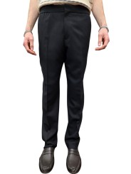 PANTALON NOIR DROIT TAILLE ELASTIQUEE M1R 586Z V01746 79 PAUL SMITH HOMME face
