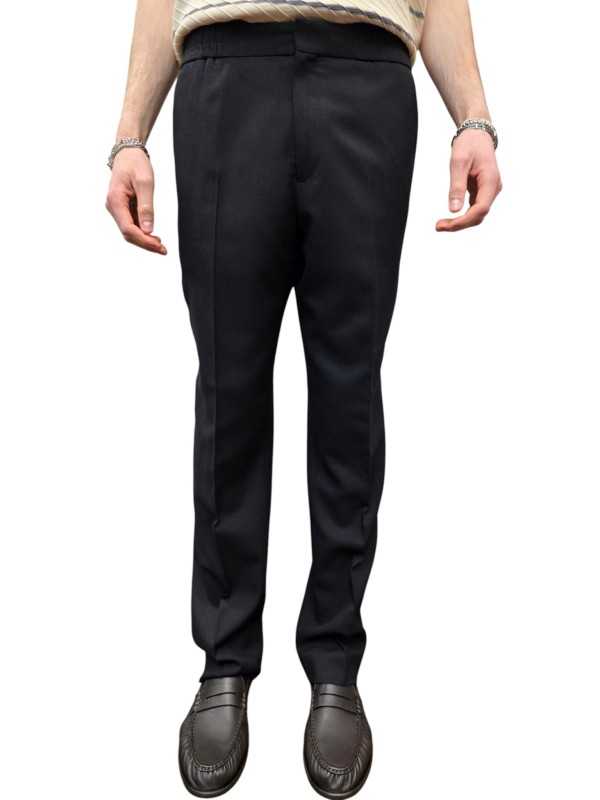 PANTALON NOIR DROIT TAILLE ELASTIQUEE M1R 586Z V01746 79 PAUL SMITH HOMME face