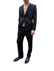 PANTALON NOIR DROIT TAILLE ELASTIQUEE M1R 586Z V01746 79 PAUL SMITH HOMME complet