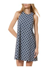 Robe Trapeze navy print chaines ciel RRD Roberto Ricci design Femme 26810 Lace 60 boutique Strasbourg face