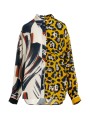 Chemise viscose arty choco noir léopard jaune Jodoca J2YO Essentiel Antwerp femme boutique Strasbourg flat front