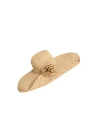 CHAPEAU HERA GRAND FORMAT RABATU COTE FLEUR NATUREL IBELIV FEMME hat Strasbourg concept store boutique flat