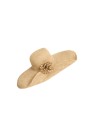 CHAPEAU HERA GRAND FORMAT RABATU COTE FLEUR NATUREL IBELIV FEMME hat Strasbourg concept store boutique flat