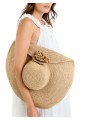 CHAPEAU HERA GRAND FORMAT RABATU COTE FLEUR NATUREL IBELIV FEMME hat Strasbourg concept store boutique look