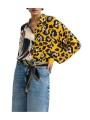 CARRE VISCOSE ARTY CHOCO NOIR LEOPARD JAUNE JERBA J2YO ESSENTIEL ANTWERP FEMME boutique Strasbourg prté