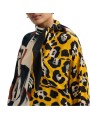 CARRE VISCOSE ARTY CHOCO NOIR LEOPARD JAUNE JERBA J2YO ESSENTIEL ANTWERP FEMME boutique Strasbourg look