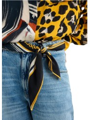 CARRE VISCOSE ARTY CHOCO NOIR LEOPARD JAUNE JERBA J2YO ESSENTIEL ANTWERP FEMME boutique Strasbourg ceinture