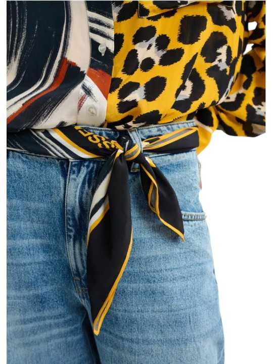CARRE VISCOSE ARTY CHOCO NOIR LEOPARD JAUNE JERBA J2YO ESSENTIEL ANTWERP FEMME boutique Strasbourg ceinture