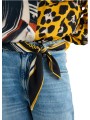 CARRE VISCOSE ARTY CHOCO NOIR LEOPARD JAUNE JERBA J2YO ESSENTIEL ANTWERP FEMME boutique Strasbourg ceinture