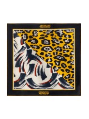 CARRE VISCOSE ARTY CHOCO NOIR LEOPARD JAUNE JERBA J2YO ESSENTIEL ANTWERP FEMME boutique Strasbourg Flat