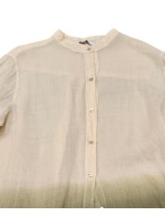 Chemise lin tie & die écru kaki delhi 4CA34131_RB300 20280 Mason's Femme mode Strasbourg col