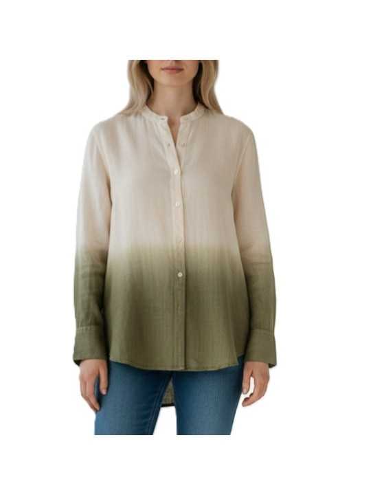Chemise lin tie & die écru kaki delhi 4CA34131_RB300 20280 Mason's Femme mode Strasbourg front