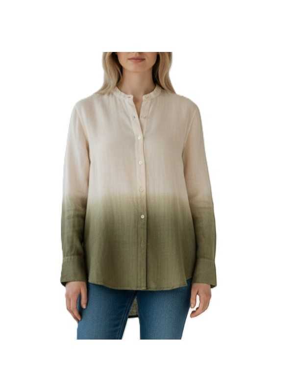 Chemise lin tie & die écru kaki delhi 4CA34131_RB300 20280 Mason's Femme mode Strasbourg front