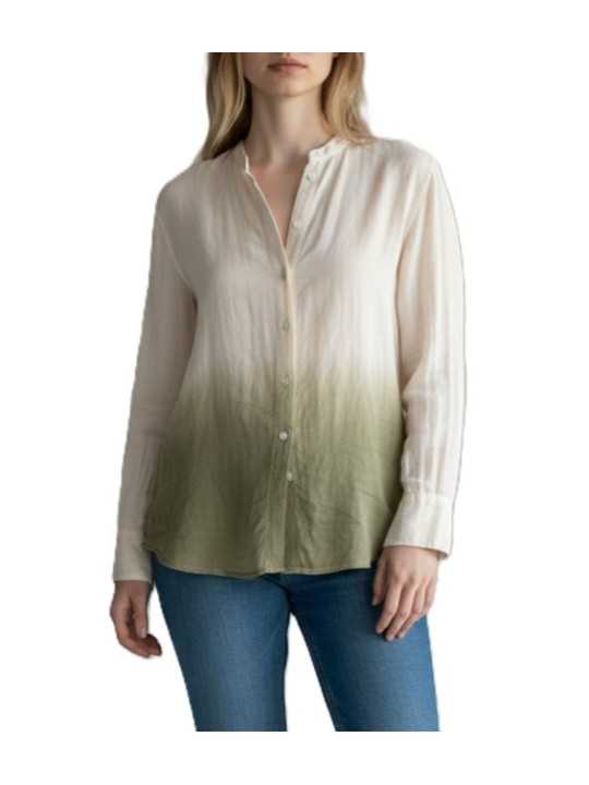 Chemise lin tie & die écru kaki delhi 4CA34131_RB300 20280 Mason's Femme mode Strasbourg look