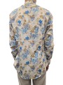 CHEMISE PRINT CORAUX SABLE BLEU CAMEL COTON STRETCH U4001 C5613 54 UNGARO HOMME Strasbourg boutique shop store dos