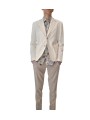 PANTALON TAILLE ELASTIQUE LIN COTON STRETCH LIENS GREIGE U7002WA P5031 18 UNGARO homme Strasbourg boutique shop look2