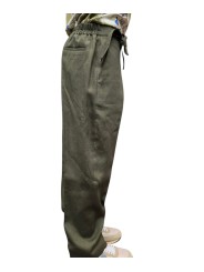 PANTALON LIN CEINTURE COTE KAKI M1R 922Z V01427 35 PAUL SMITH HOMME boutique store Strasbourg profil