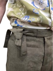 PANTALON LIN CEINTURE COTE KAKI M1R 922Z V01427 35 PAUL SMITH HOMME boutique store Strasbourg détail