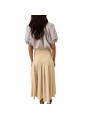 Jupe taille ajustée plissée vanille coton lyocel Paul Smith Femme W1R 309S V02994 02 boutique Strasbourg skirt shop look2