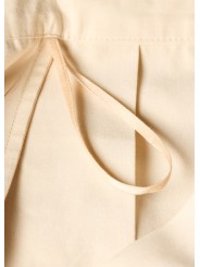 Jupe taille ajustée plissée vanille coton lyocel Paul Smith Femme W1R 309S V02994 02 boutique Strasbourg skirt shop détail