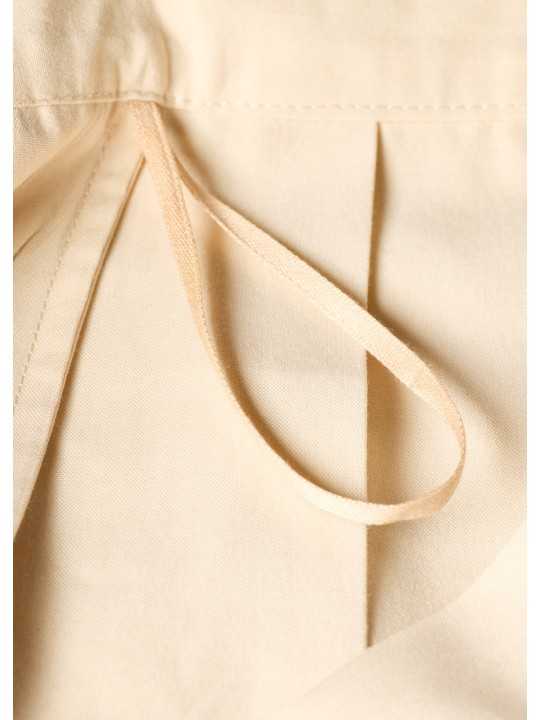 Jupe taille ajustée plissée vanille coton lyocel Paul Smith Femme W1R 309S V02994 02 boutique Strasbourg skirt shop détail