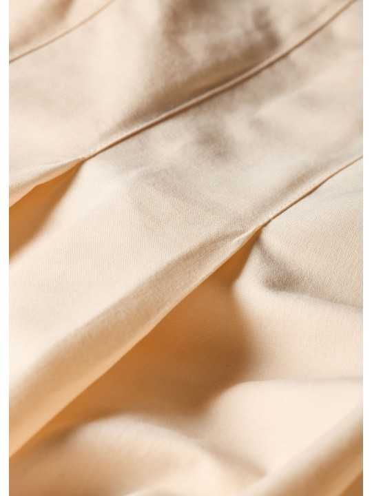 Jupe taille ajustée plissée vanille coton lyocel Paul Smith Femme W1R 309S V02994 02 boutique Strasbourg skirt shop détail 3