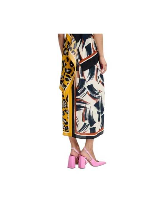 Jupe midi viscose arty choco noir leopard jaune JUANITA J2YO Essentiel Antwerp Femme Boutique Strasbourg dos