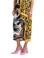 Jupe midi viscose arty choco noir leopard jaune JUANITA J2YO Essentiel Antwerp Femme Boutique Strasbourg face
