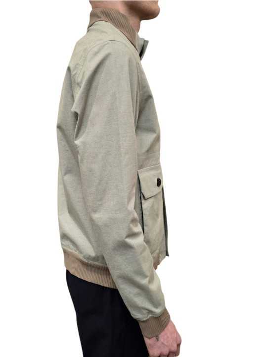 Blouson lin tech sable poches plaquées RRD Roberto Ricci Design Homme Lintech Val Jkt 26026 86 Strasbourg boutique shop profil