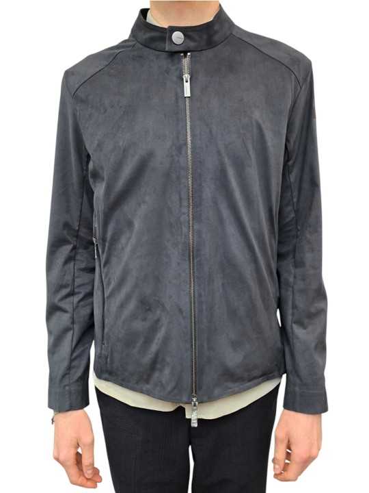 Blouson rider suède tech navy RRD Roberto Ricci Design Homme 26022 60 veste boutique Strasbourg face