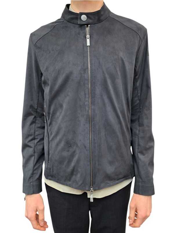 Blouson rider suède tech navy RRD Roberto Ricci Design Homme 26022 60 veste boutique Strasbourg face
