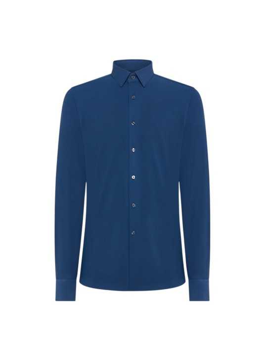 Chemise floquée bleu indigo RRD Roberto Ricci Designs Homme 26255 63 boutique Strasbourg